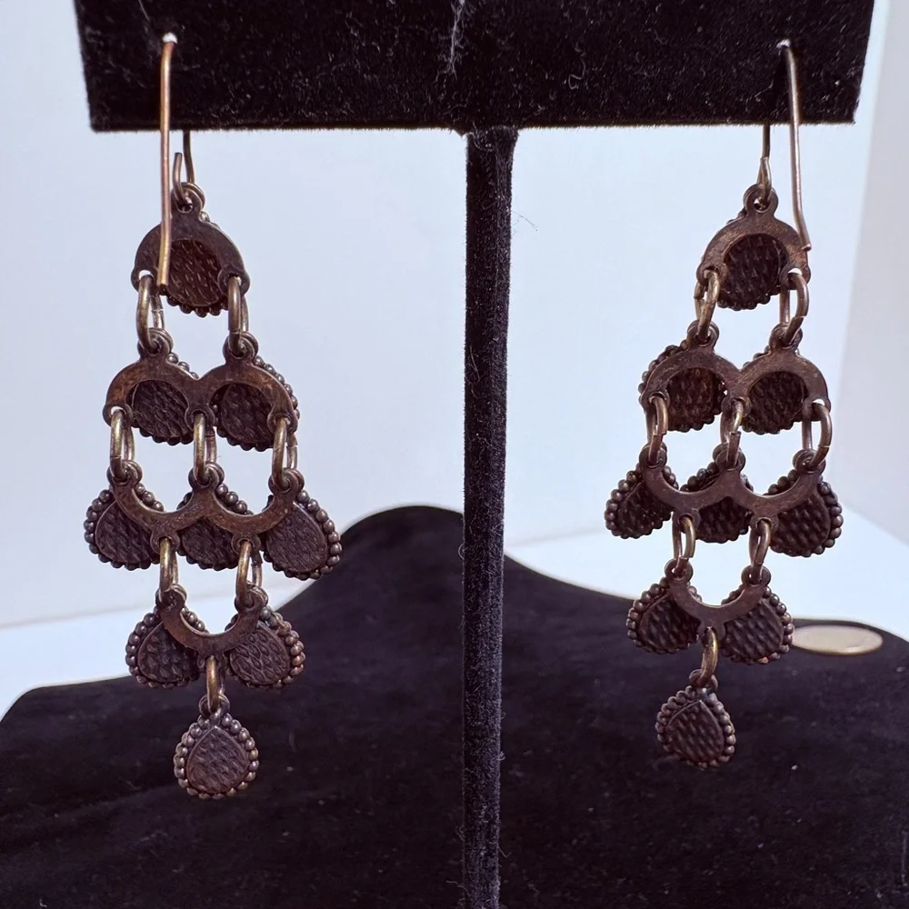 Vintage Green Chandelier Earrings